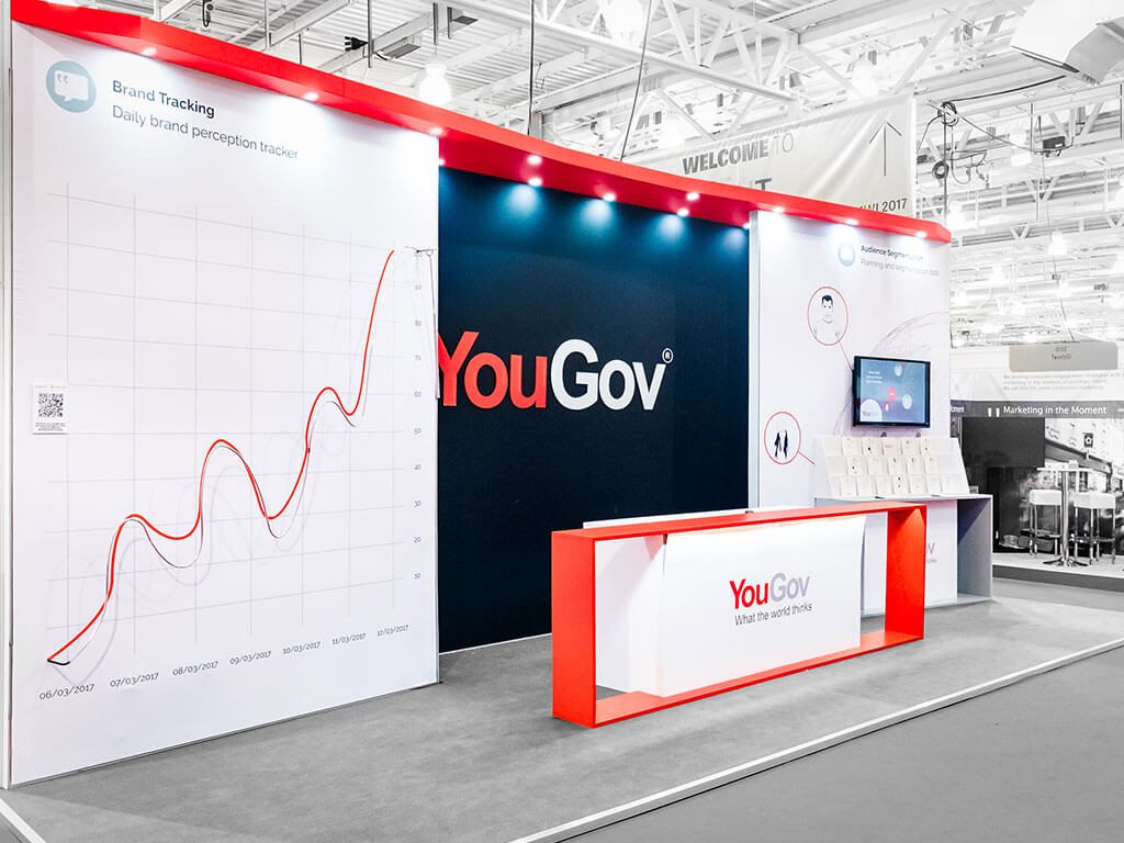 YouGov Exhibition Stand complete view