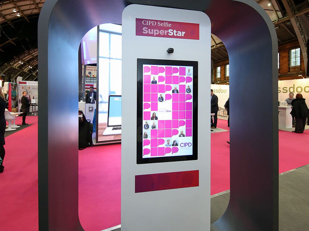 CIPD Bespoke Hire Exhibition Stand selfie engagement tool