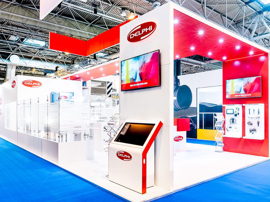 Delphi Exhibition Stand side view