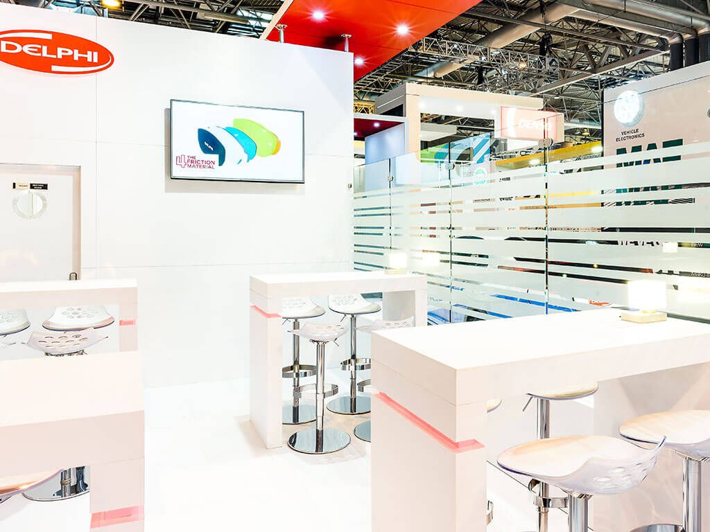 Delphi Exhibition Stand meeting pods