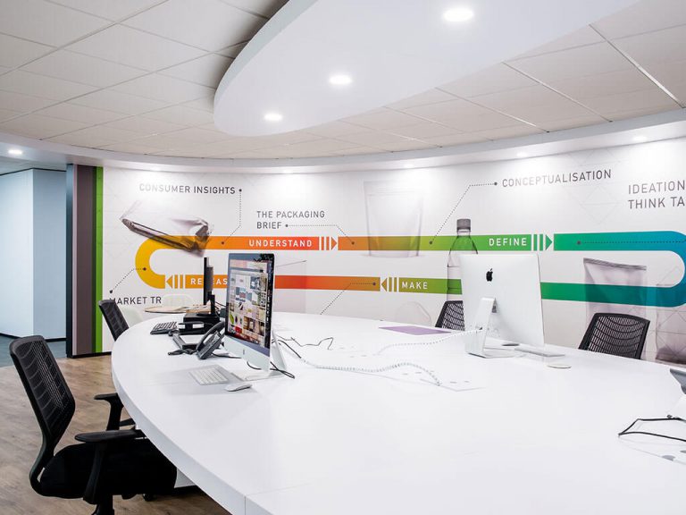 Americk Packaging Designer Area revamped interior - close up view