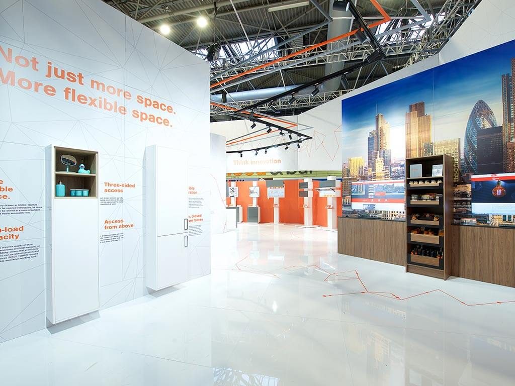 Blum at KBB Exhibition Stand inside view