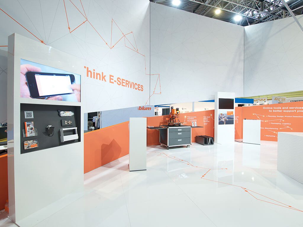 Blum at KBB Exhibition Stand by Nimlok