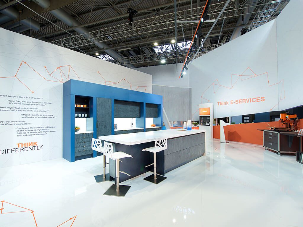 Blum at KBB Exhibition Stand by Nimlok