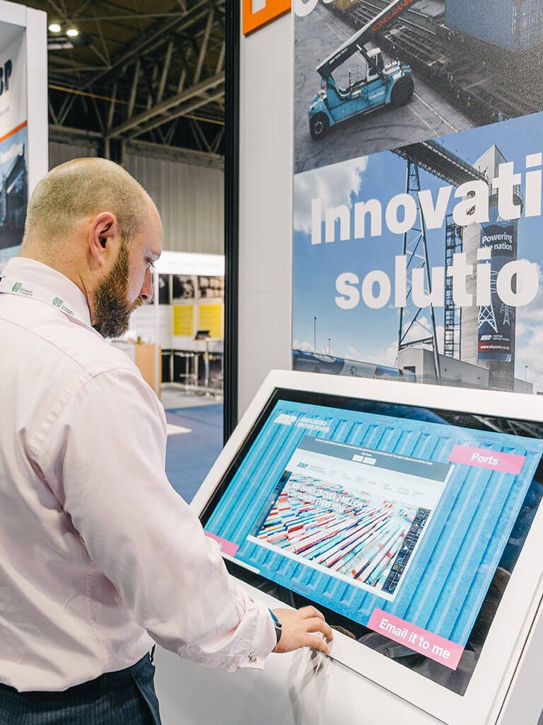 ABP stand, visitor engagement screen