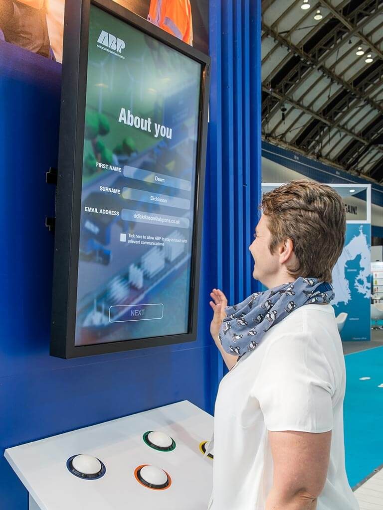 ABP stand, visitor engagement game