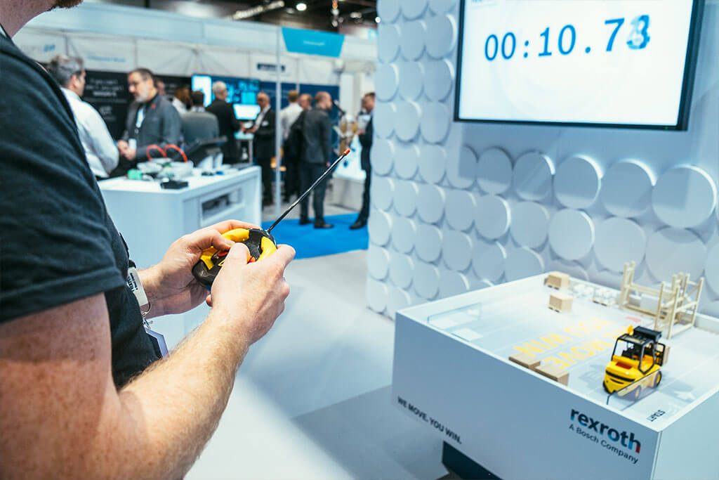 Rexroth gamification on stand